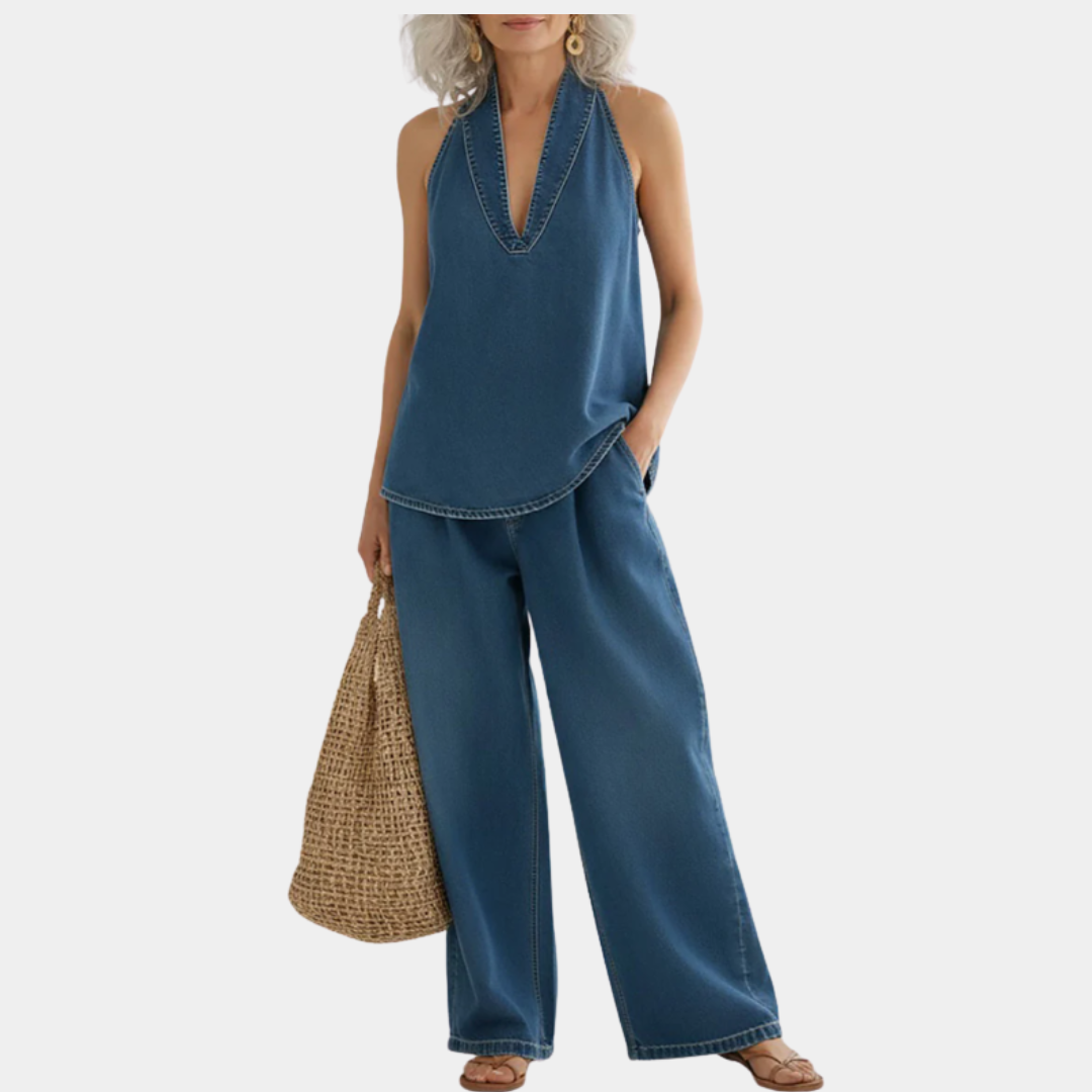 Ivy™ | Two-piece vintage denim set
