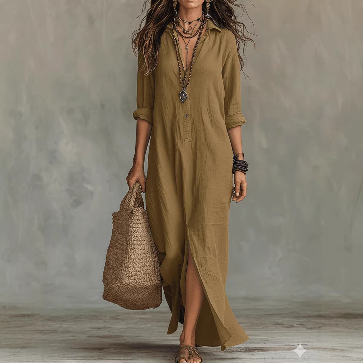 WILLOW | Vestido Maxi Sin Esfuerzo Silueta Favorecedora Uso Diario Versátil