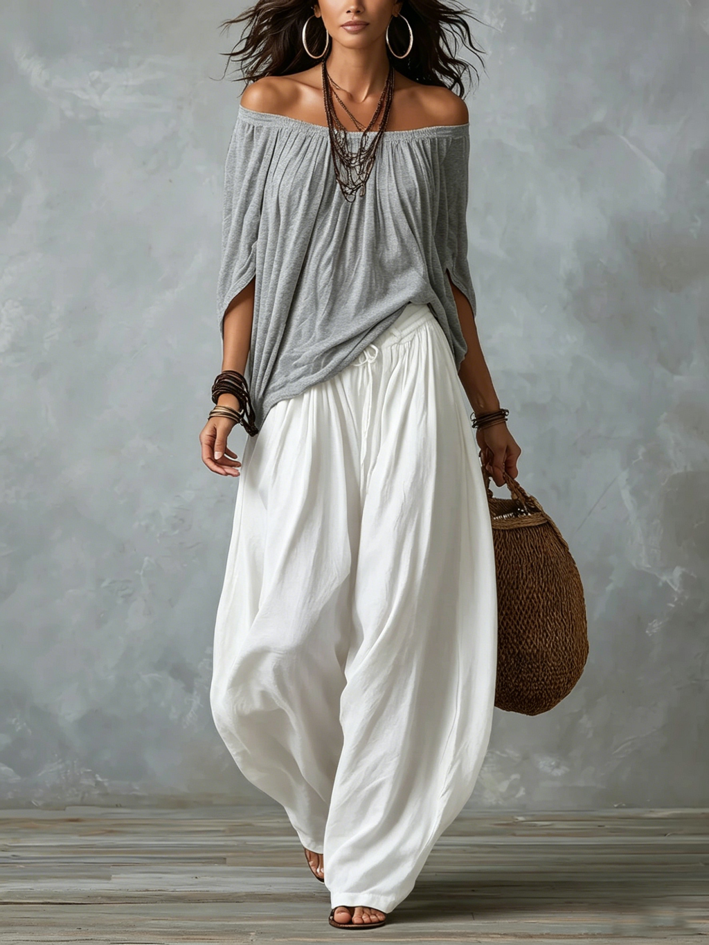 Isabella | Conjunto Bohemio Fluido Pantalón Farol