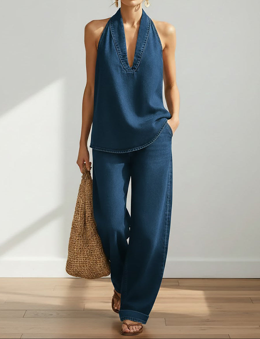 Ivy™ | Two-piece vintage denim set